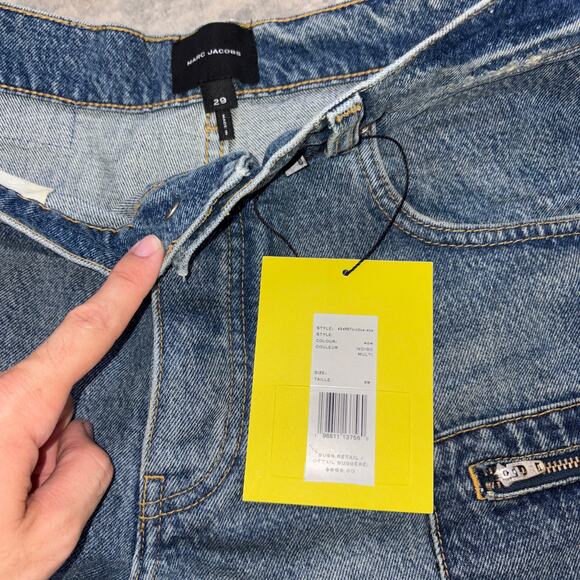 Marc Jacobs Patchwork Denim Cropped Flare Jean DSWT MSRP $695 - Picture 14 of 16